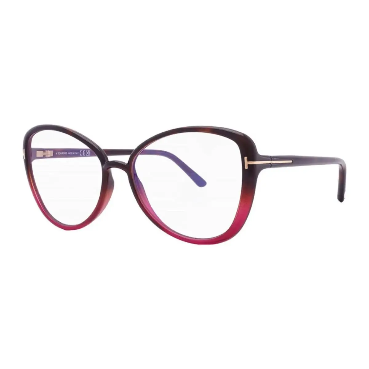 FT5907-B 055 Coloured Havana/clear Blue Light Block 55MM by Tom Ford
