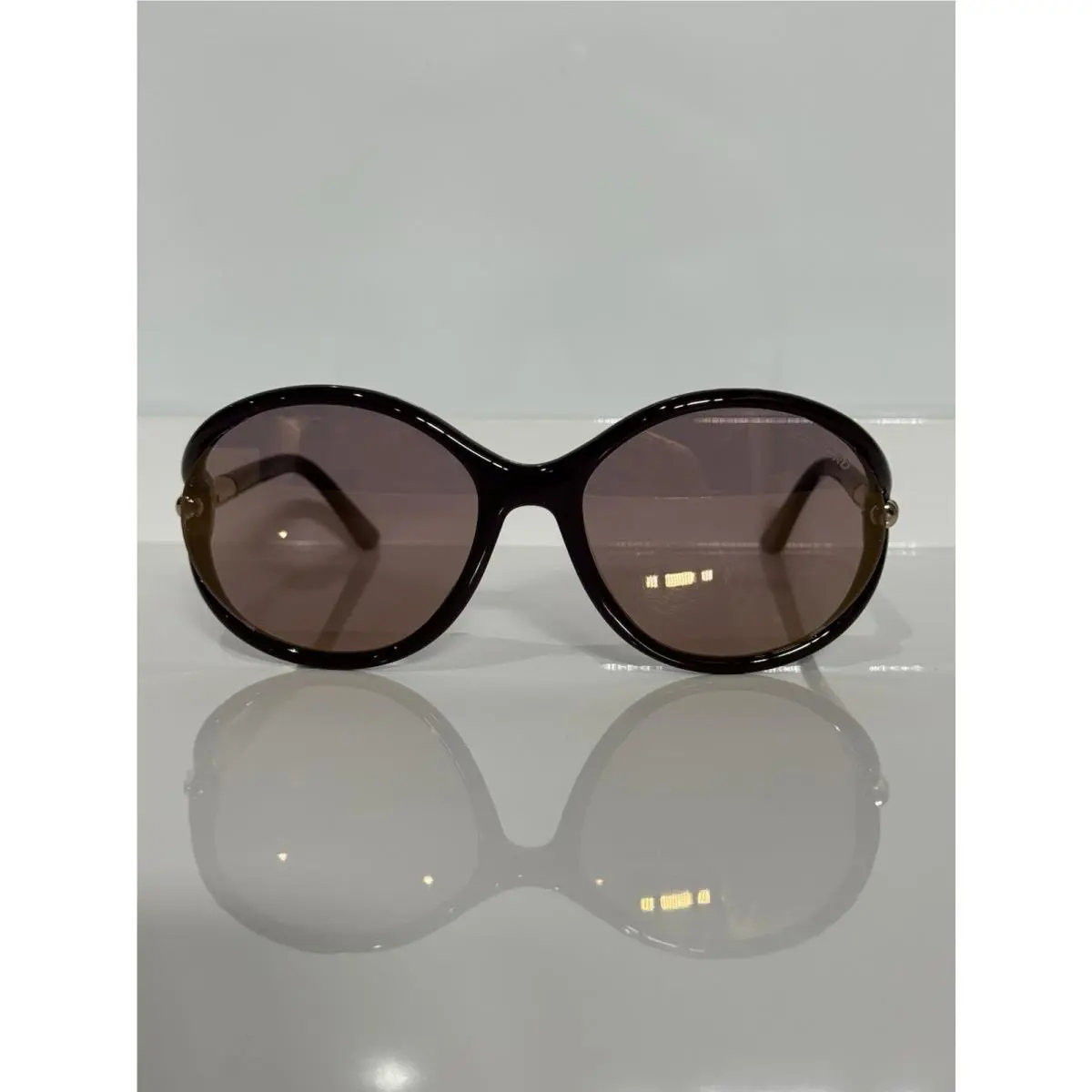 Tom Ford Melody TF-1090 48Z Violet Round Acetate Woman s Mirror Sunglasses