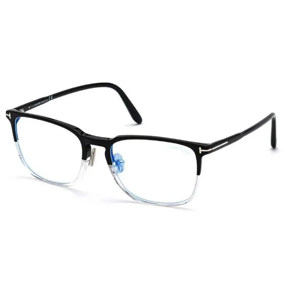 Tom Ford FT5699-B 005 Square/black with Crystal Men`s Eyeglasses 53-19-145MM