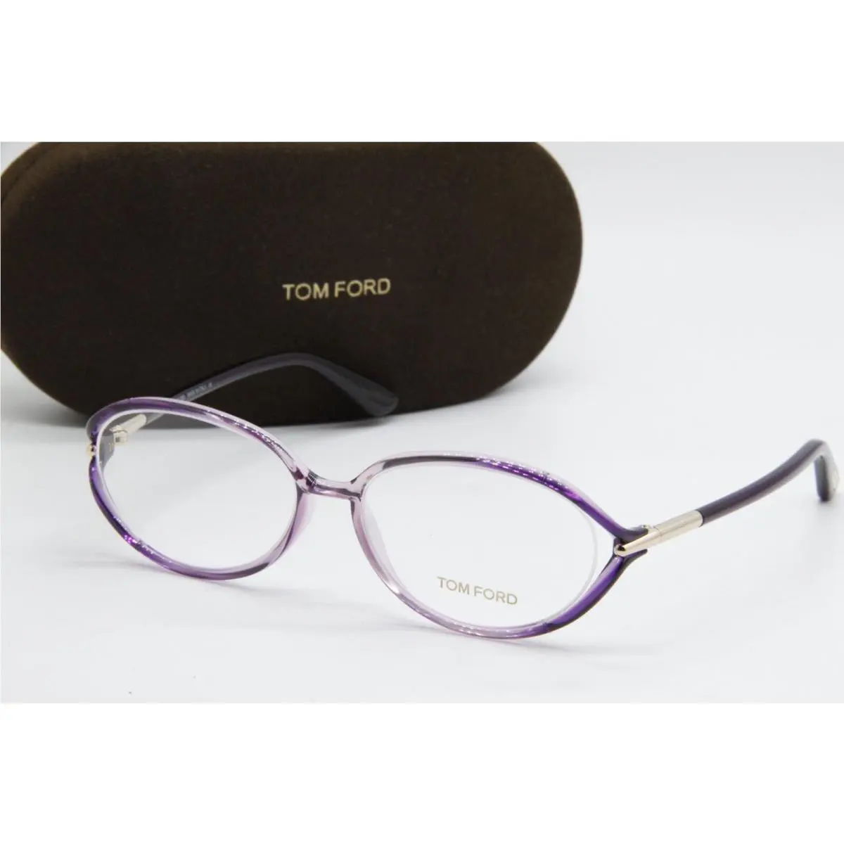 Tom Ford TF 5212 074 Purple Gold Eyeglasses W/case 55-16