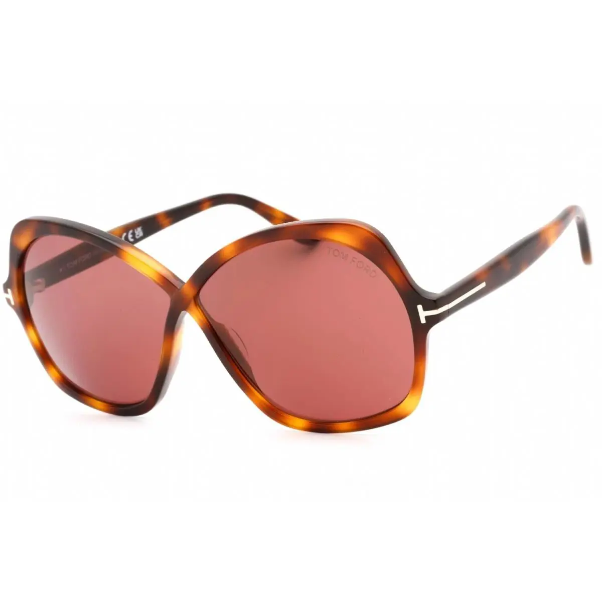 Tom Ford FT TF1013 52Y Butterfly Dark Havana/violet Sunglasses