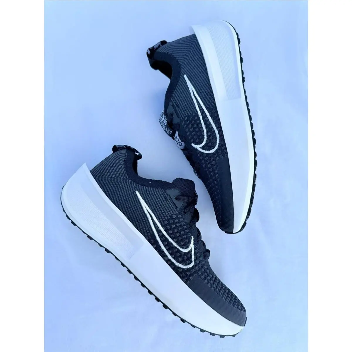 6 Women`s Nike Interact Run Black White Running Shoes FD2292-003 Lightweight