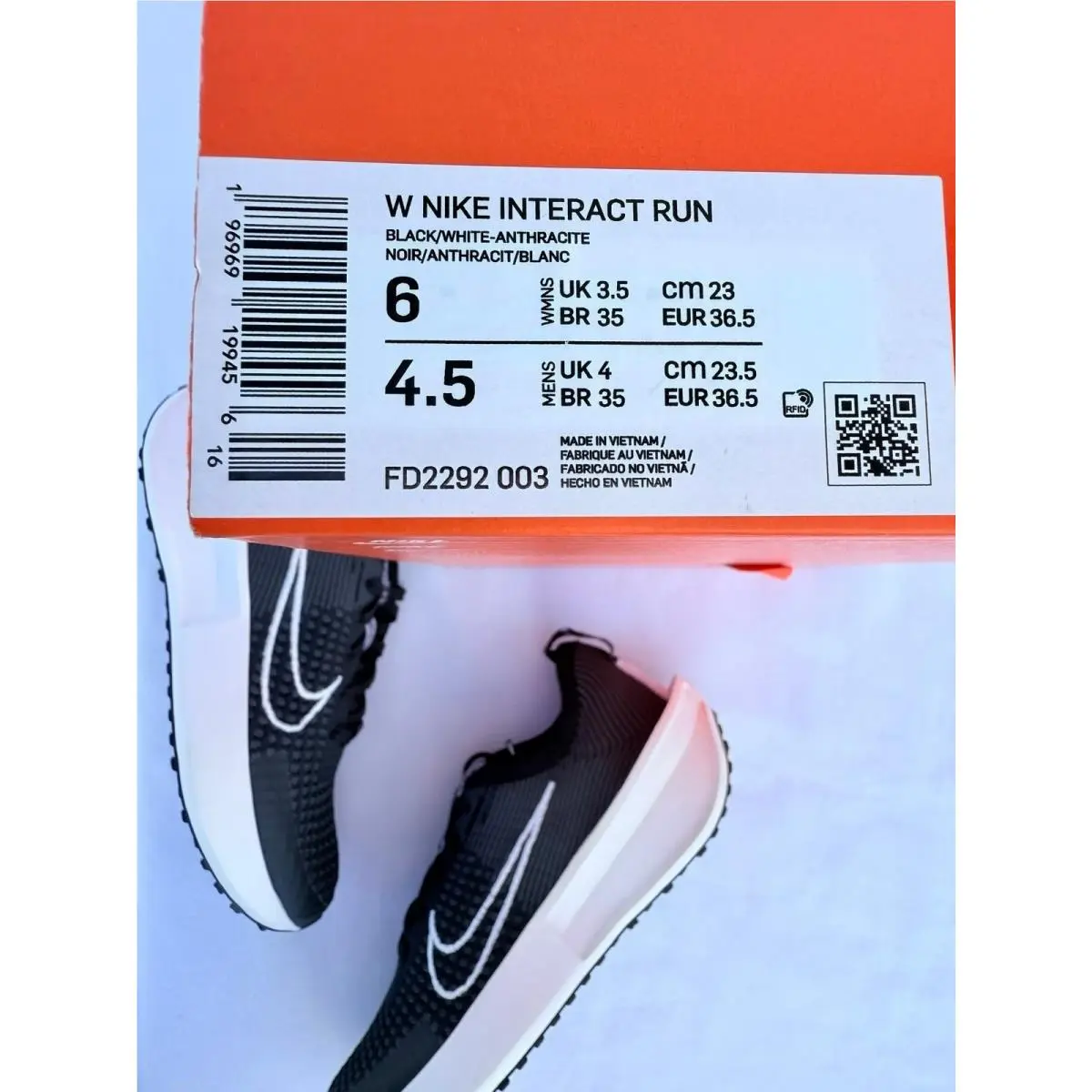 Nike shoes - Nike Interact Run - Interact Run - FD2292-003 - WHITE / BLACK 5