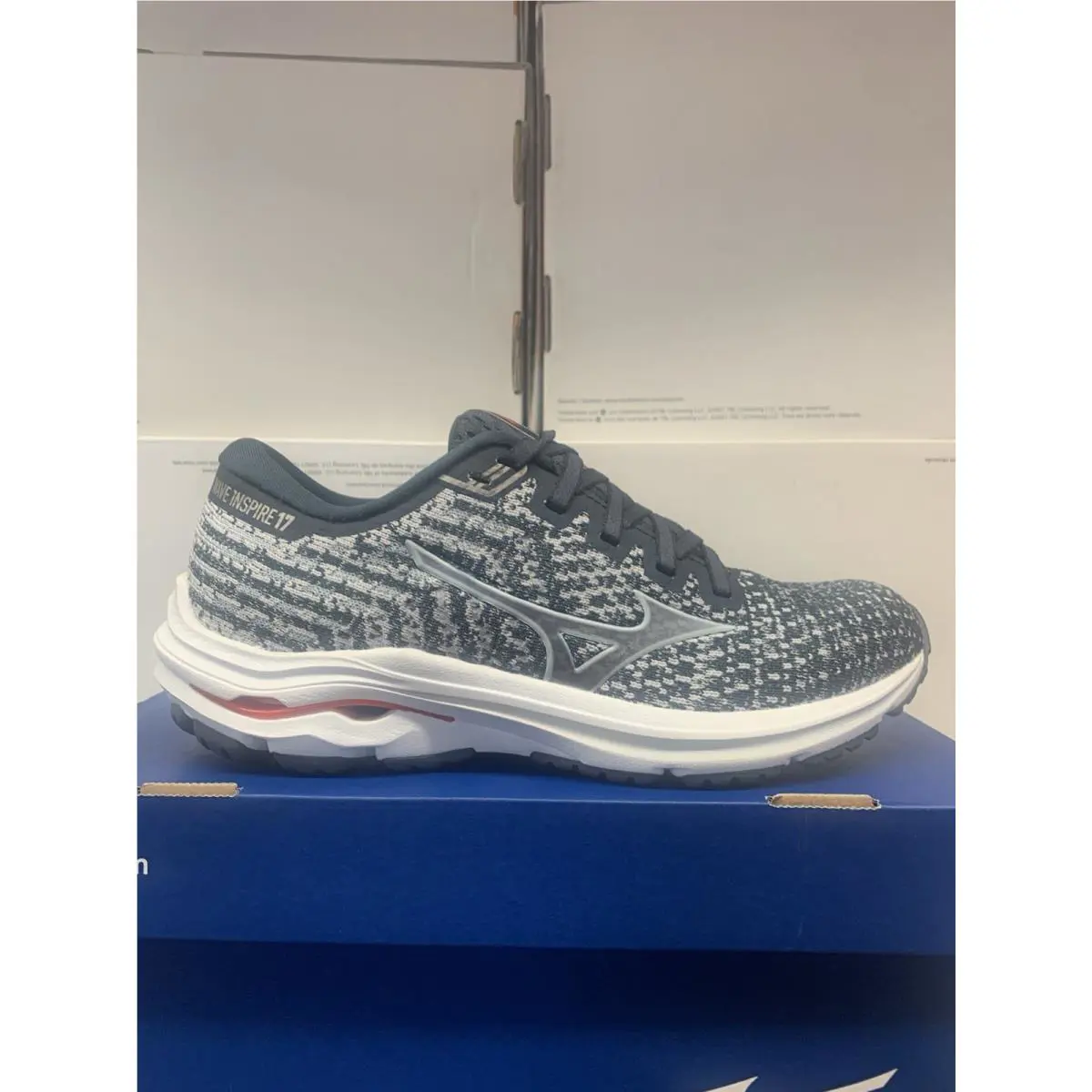Mizuno shoes - MIZUNO WAZE INSPIRE 17 WAVEKNIT - 4113115366 - NAVY 3