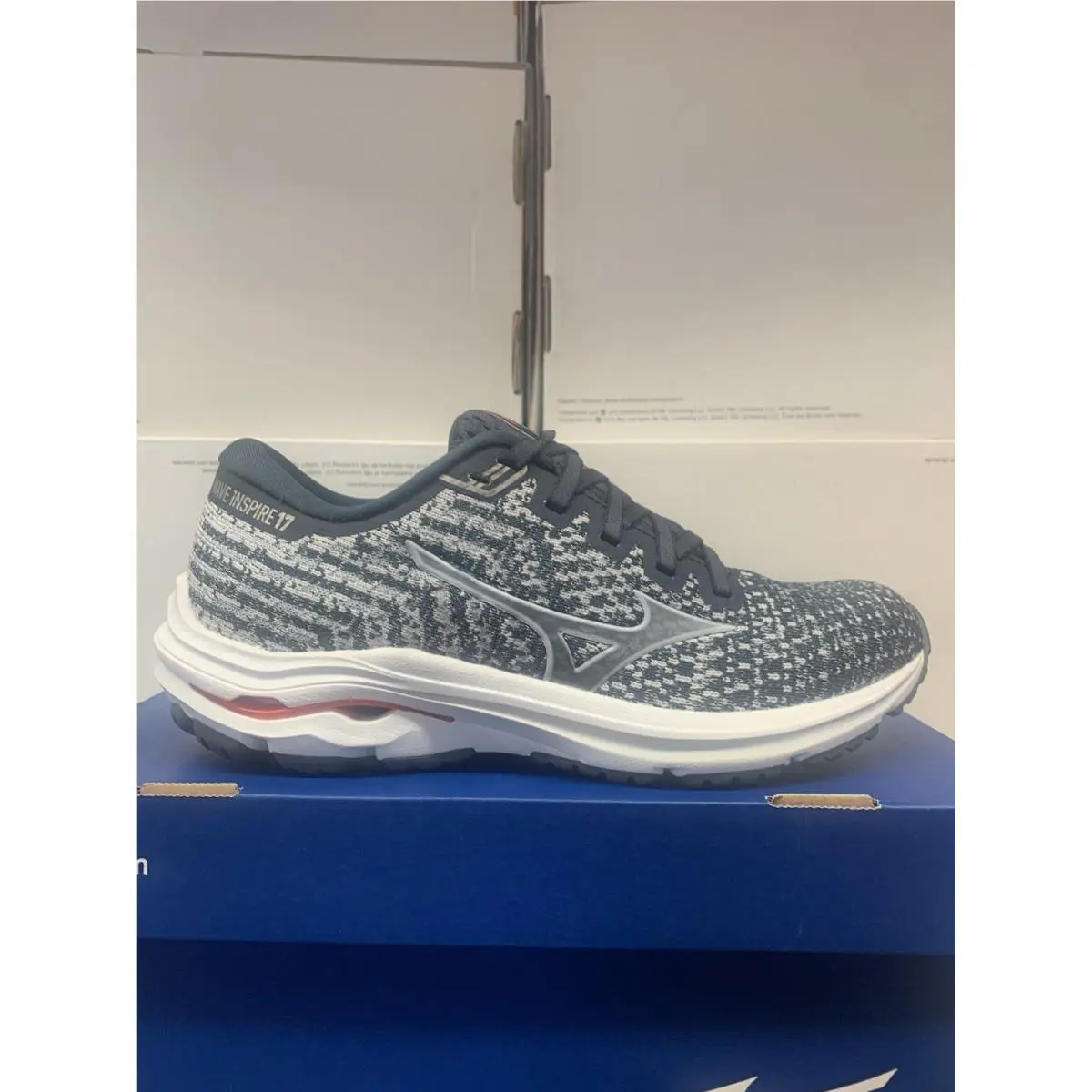 Mizuno shoes - MIZUNO WAZE INSPIRE 17 WAVEKNIT - 4113115366 - NAVY 8