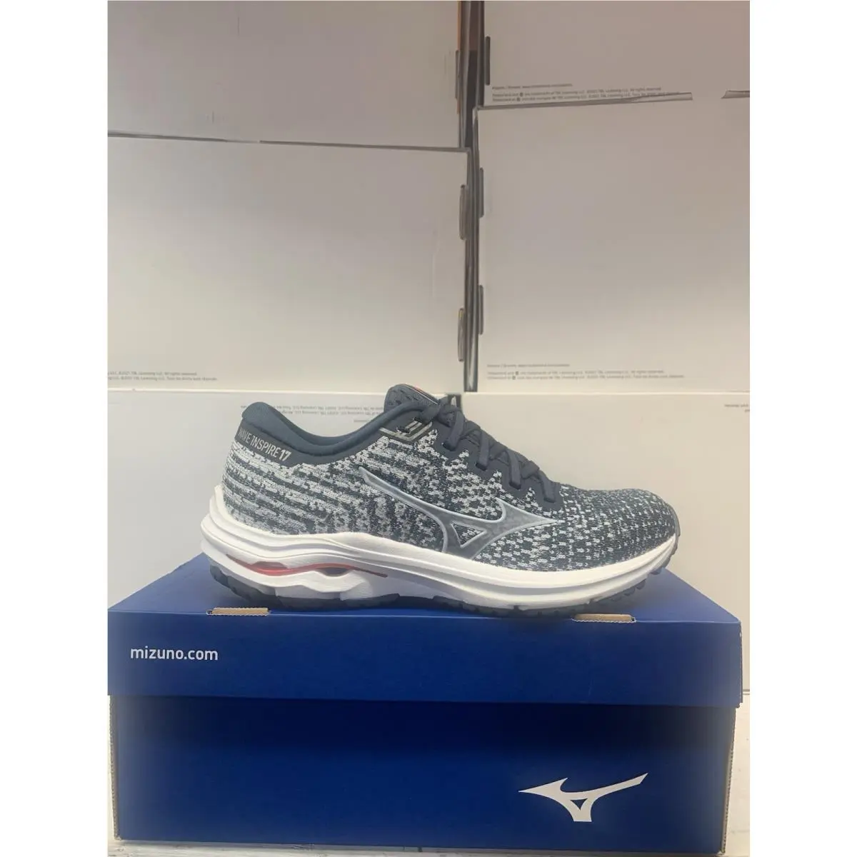 Mizuno shoes - MIZUNO WAZE INSPIRE 17 WAVEKNIT - 4113115366 - NAVY 4
