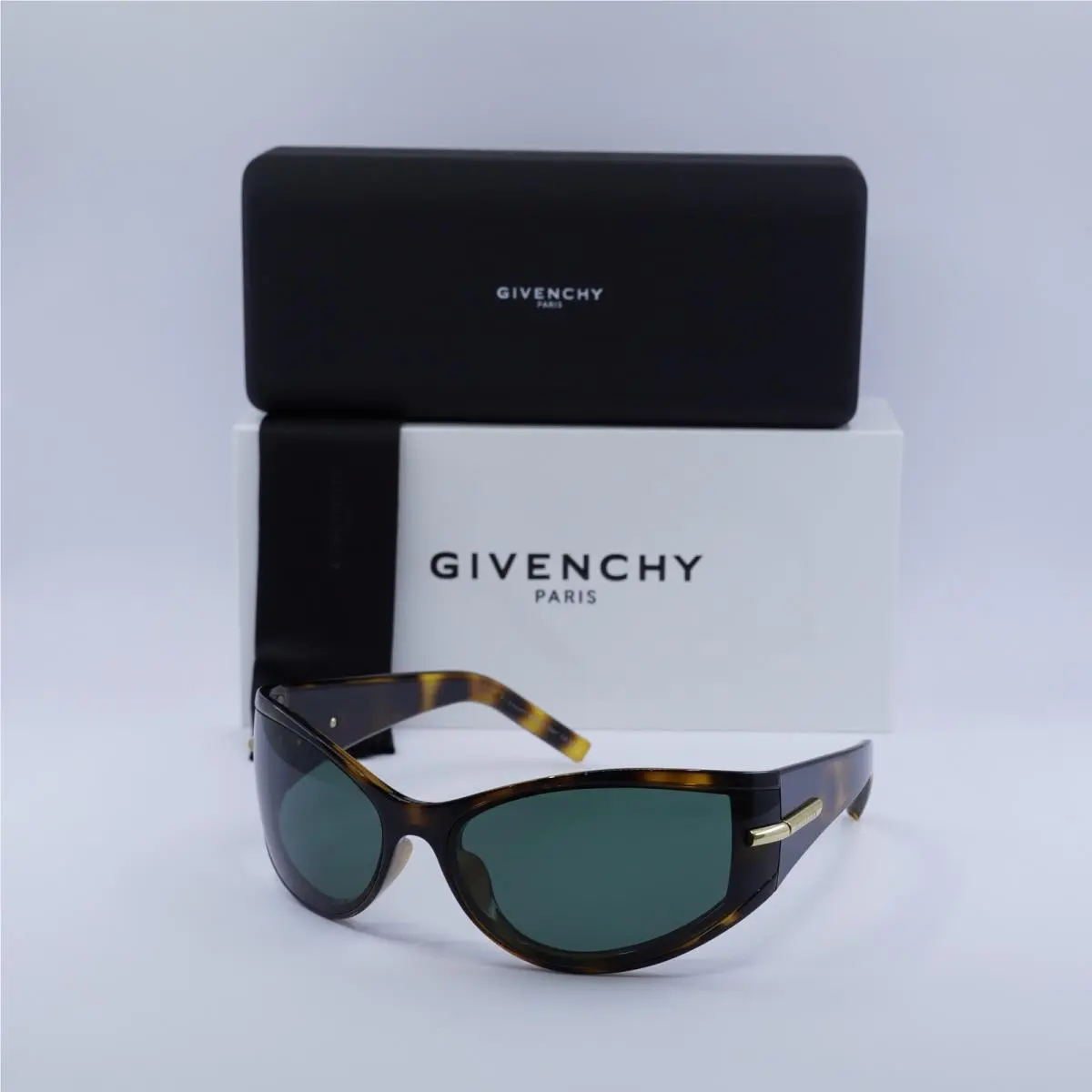Givenchy GV40050I 86N Light Havana/green 75-16-120 Sunglasses