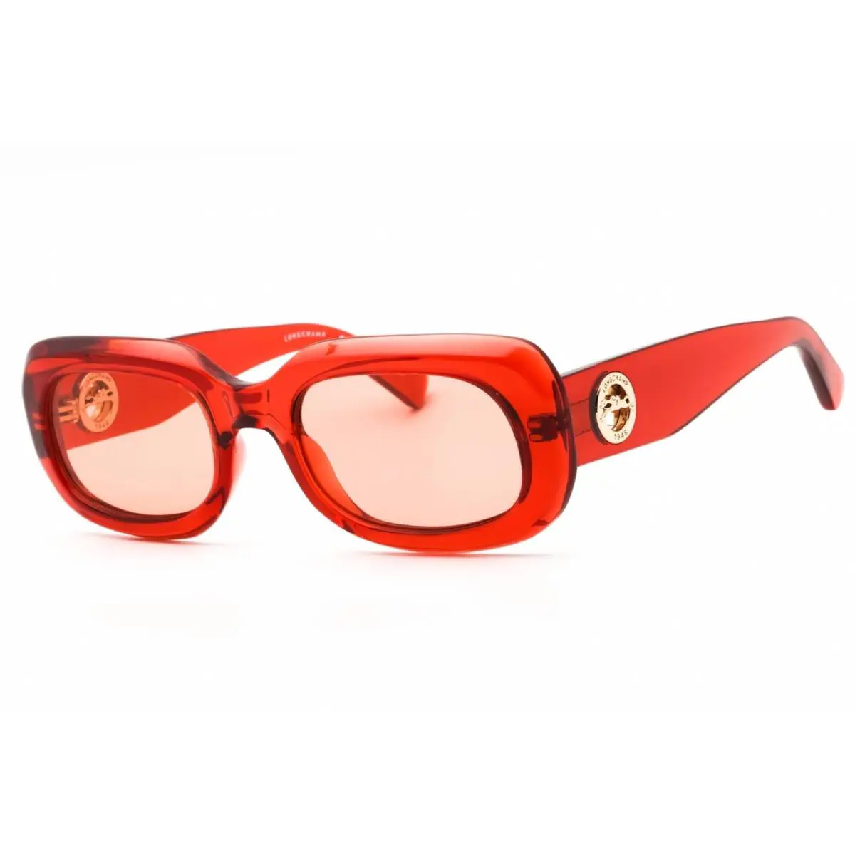 Longchamp Women`s Sunglasses Orange Injected Propionate Oval Full Rim LO716S 842 - Frame: Orange, Lens: Orange
