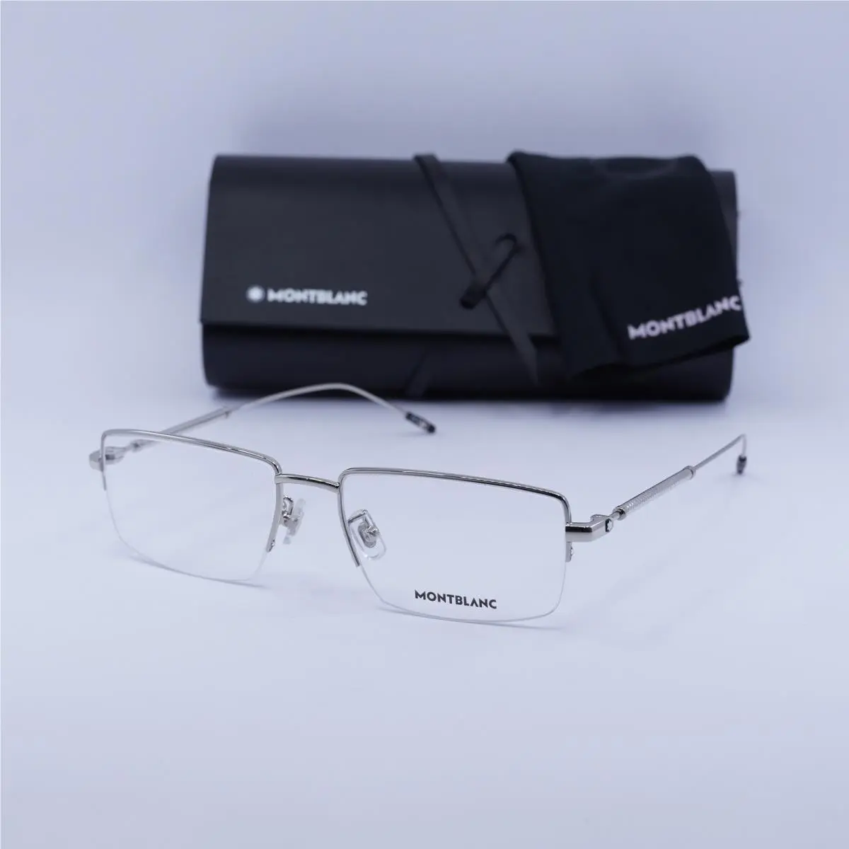 MB0113O 001 Silver 56mm Eyeglasses by Montblanc