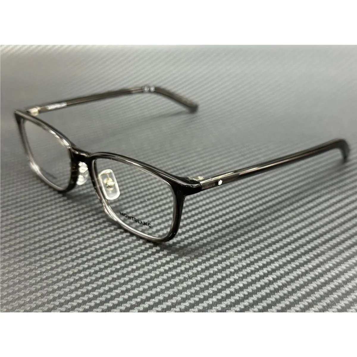 Montblanc Mont Blanc MB0376OJ 003 Grey Transparent Men`s 54 mm Medium Eyeglasses