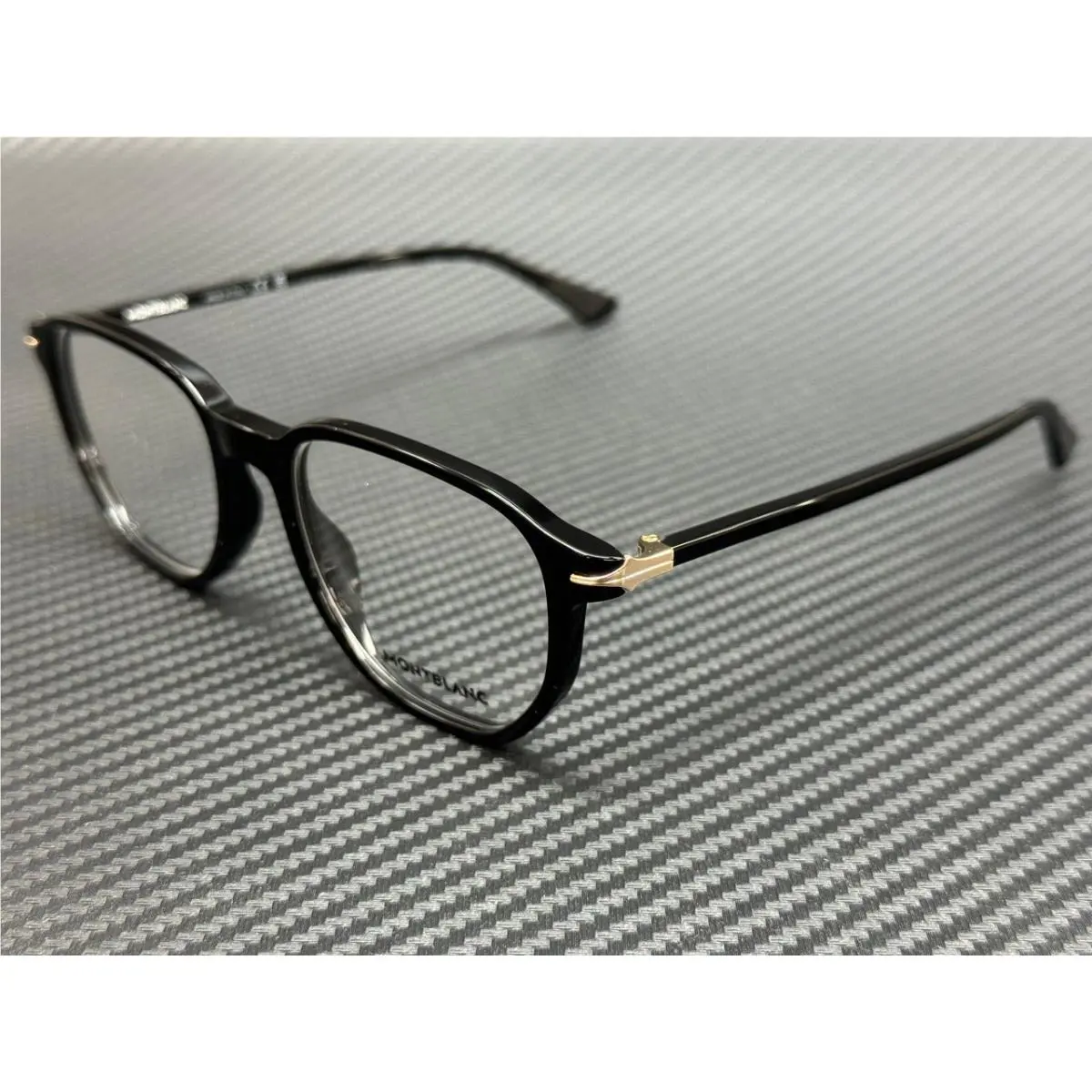 Montblanc Mont Blanc MB0366O 001 Black Gold Men`s Medium 51 mm Eyeglasses