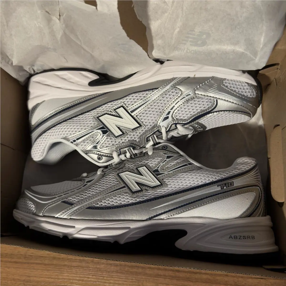 New Balance shoes - New Balance 740 - U740WN2 - White Blue Silver (UPC: 197967475160) 4