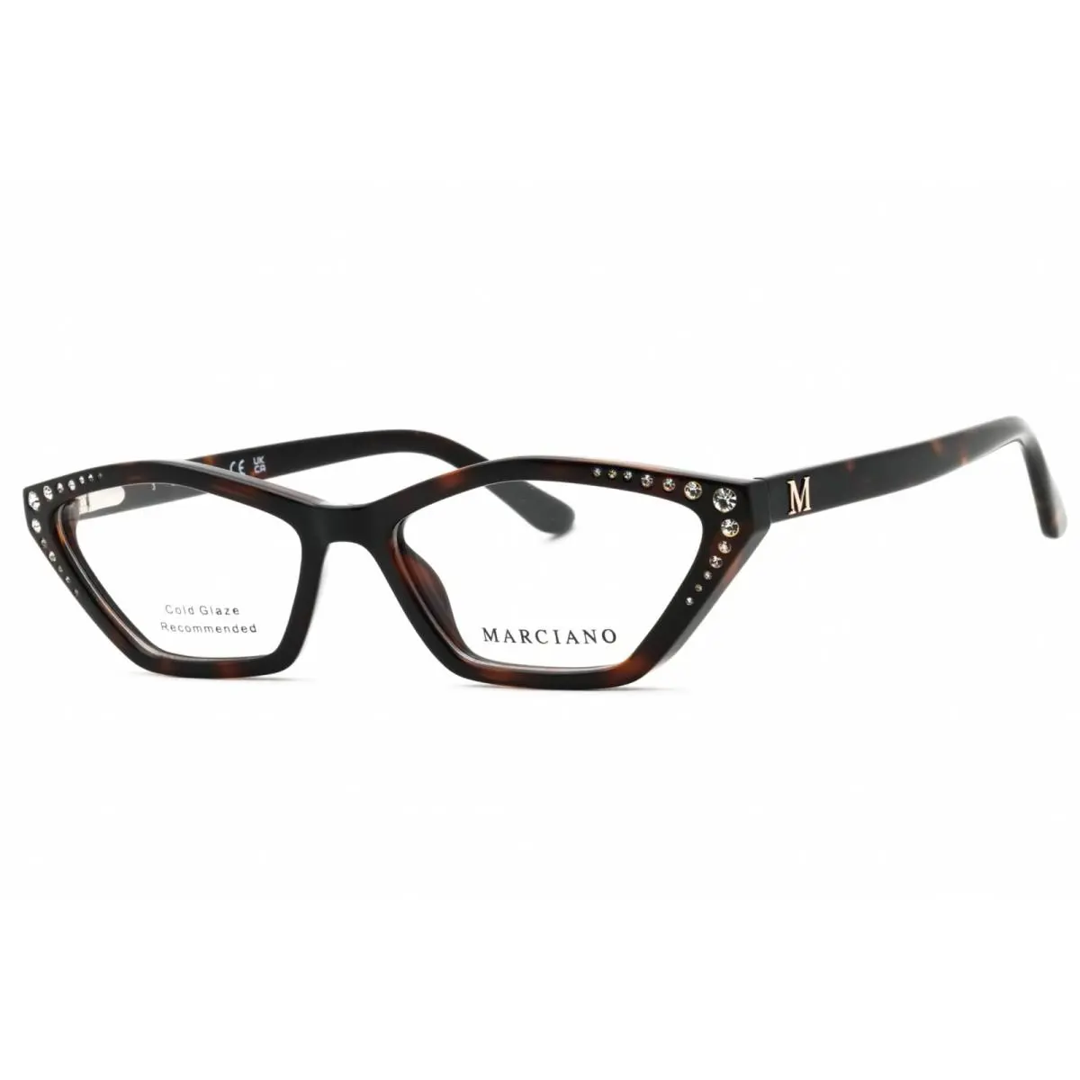 Guess By Marciano Women`s Eyeglasses Dark Havana Geometric Full Rim GM50002 052