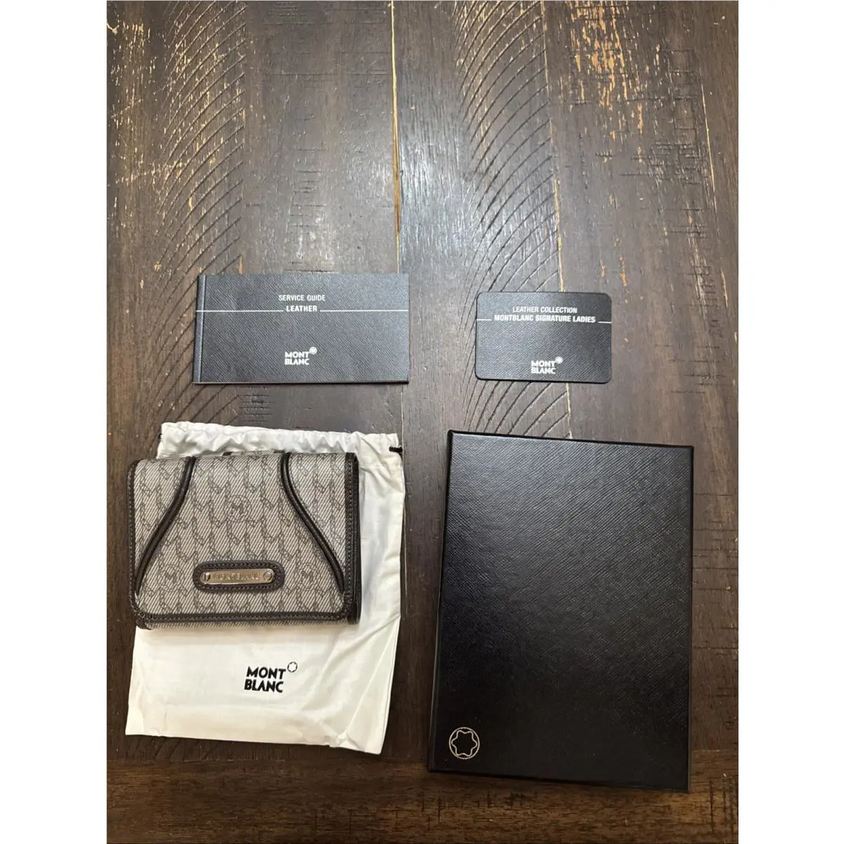 Montblanc 107836 Signature Wallet Women`s 4 Cc Partitions Coin Purse
