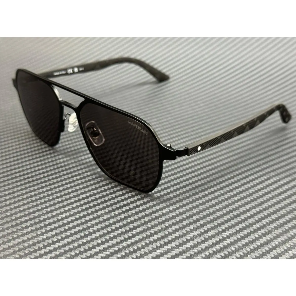 Montblanc Mont Blanc MB0360S 001 Black Dark Grey Men`s 56 mm Sunglasses