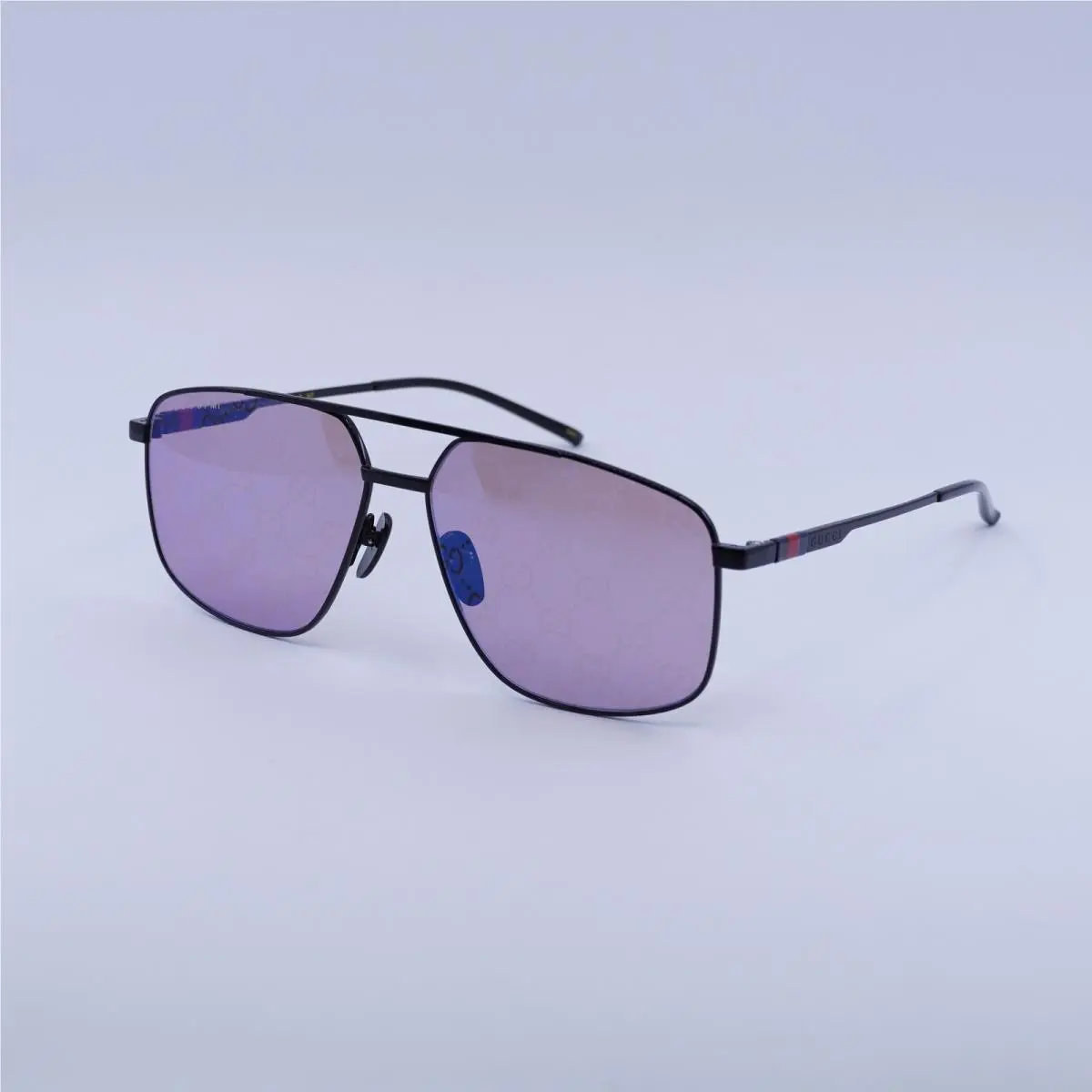 Gucci GG1676S 005 Black/light Brown with GG Pattern White Mirror 60-14-145