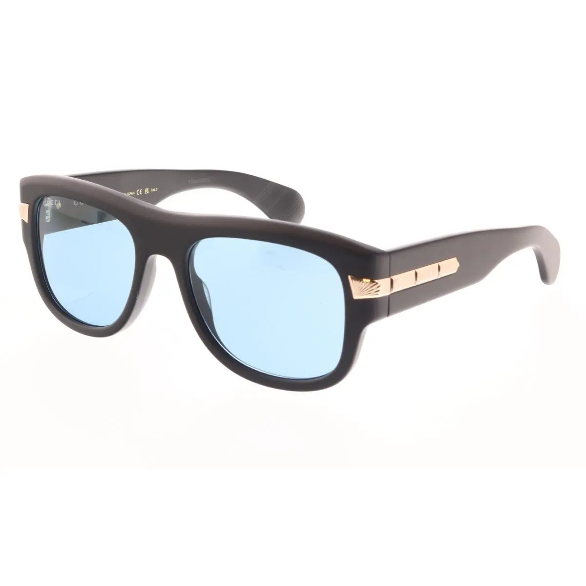 Gucci GG1517S-002 Black Gold Square Mens Sunglasses