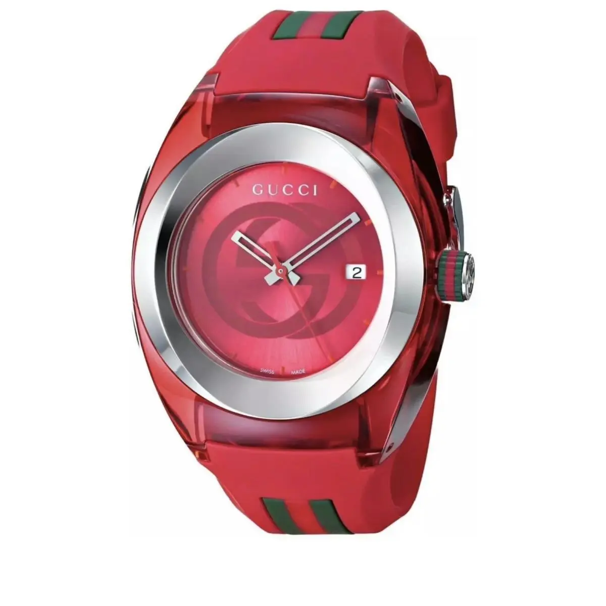 Gucci Sync Xxl YA137103 Red Rubber Band Red Dial Unisex Watch