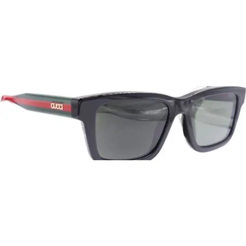 Men`s Black Square Sunglasses Gray Lens GG1869S 001 53 by Gucci