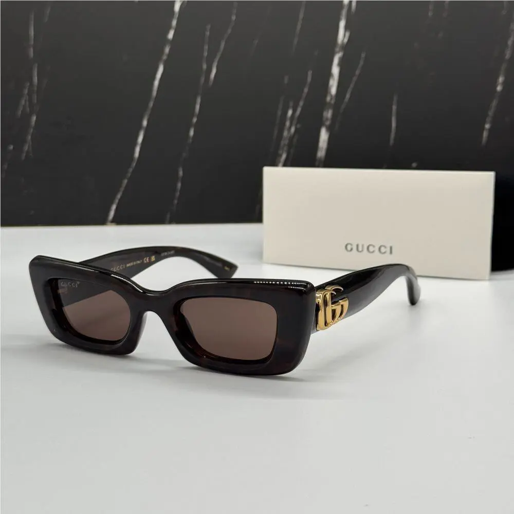 GG1827S 002  Sunglasses Dark Havana Women Eyewear  by Gucci