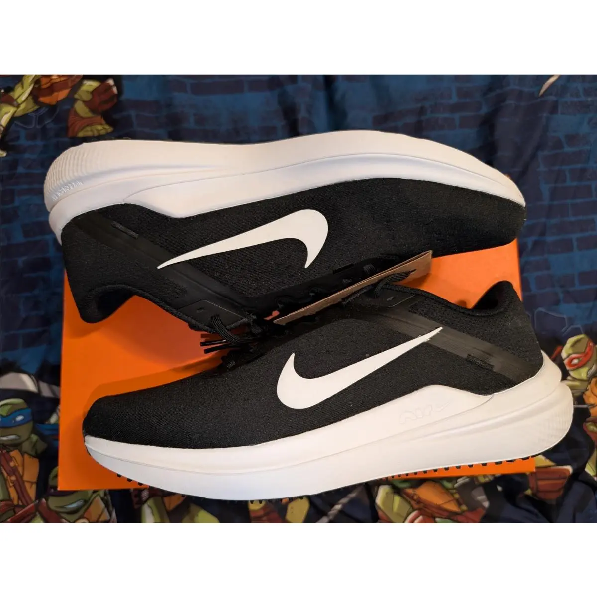 Nike Air Winflo 10 Mens Sz 11 Black White Running Athletic Shoes DV4022 003