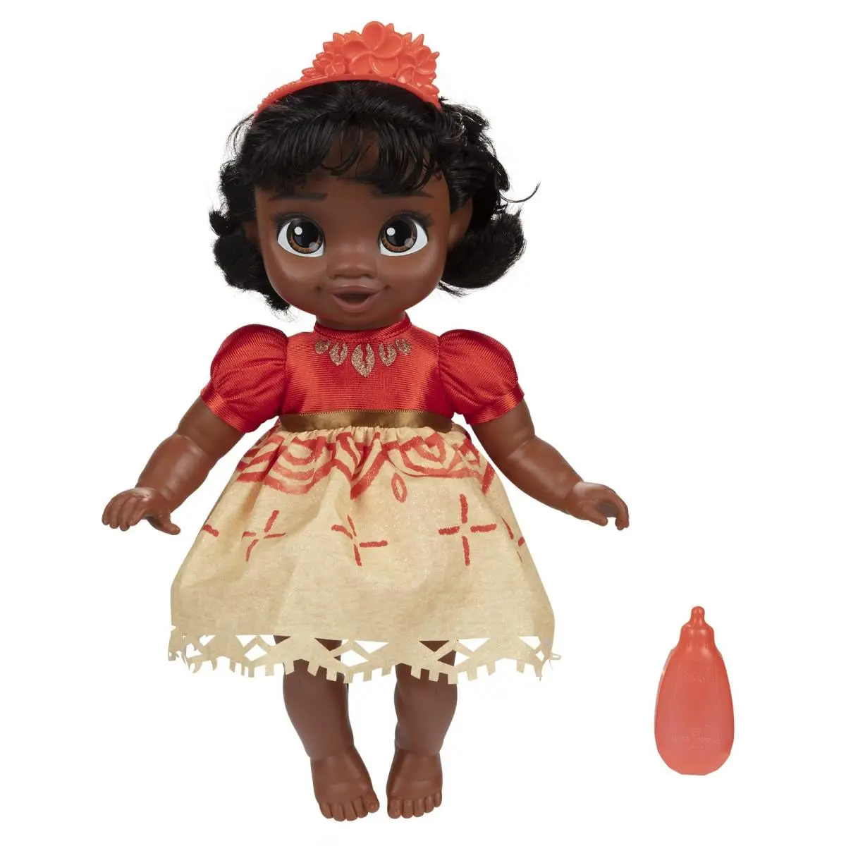 Disney Princess Baby Moana Doll with Bottle Tiara Soft Cuddly Toy For Ages 2+