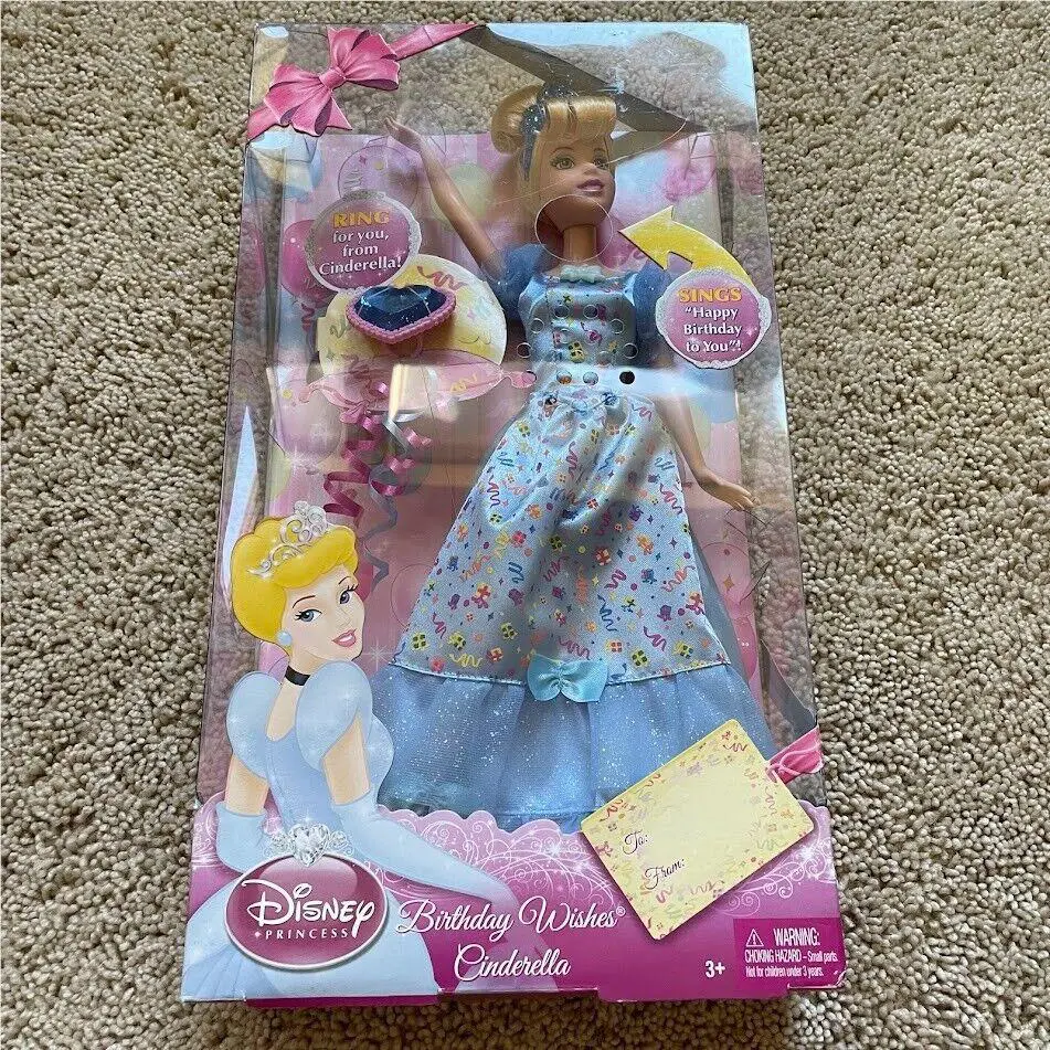 Disney Princess Sings Birthday Wishes Song Cinderella Doll Box Dented