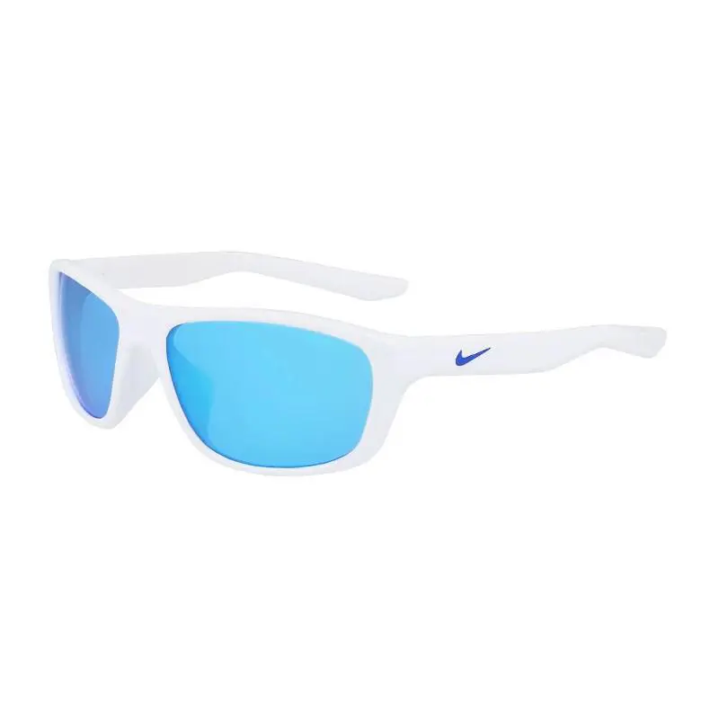 Nike Lynk M FD1817 100 White/blue Mirror 57-16-130 Sunglasses - Frame: White, Lens: Blue Mirror, code: 100