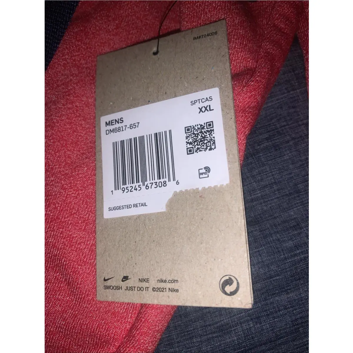 Nike clothing - Nike Sportswear SPE FT Alumni Shorts - DM6817-657 - University Red Heather/Midnight Navy, Manufacturer: University Red/Midnight Navy, Nike Number: 657 (UPC: 195245673086) 5
