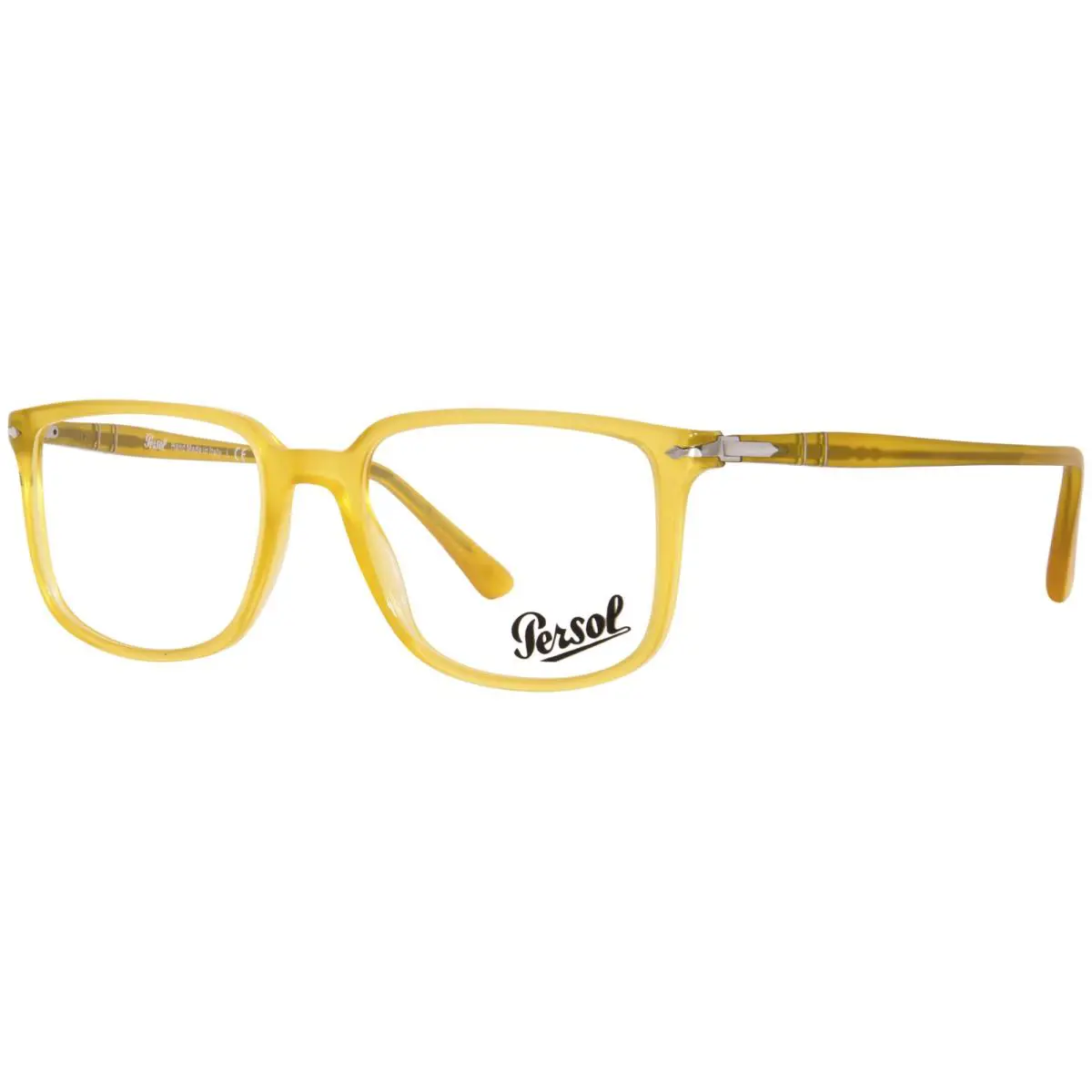 Persol PO3275V 204 Eyeglasses Frame Men`s Miele Full Rim Rectangle Shape 54mm - Frame: Yellow