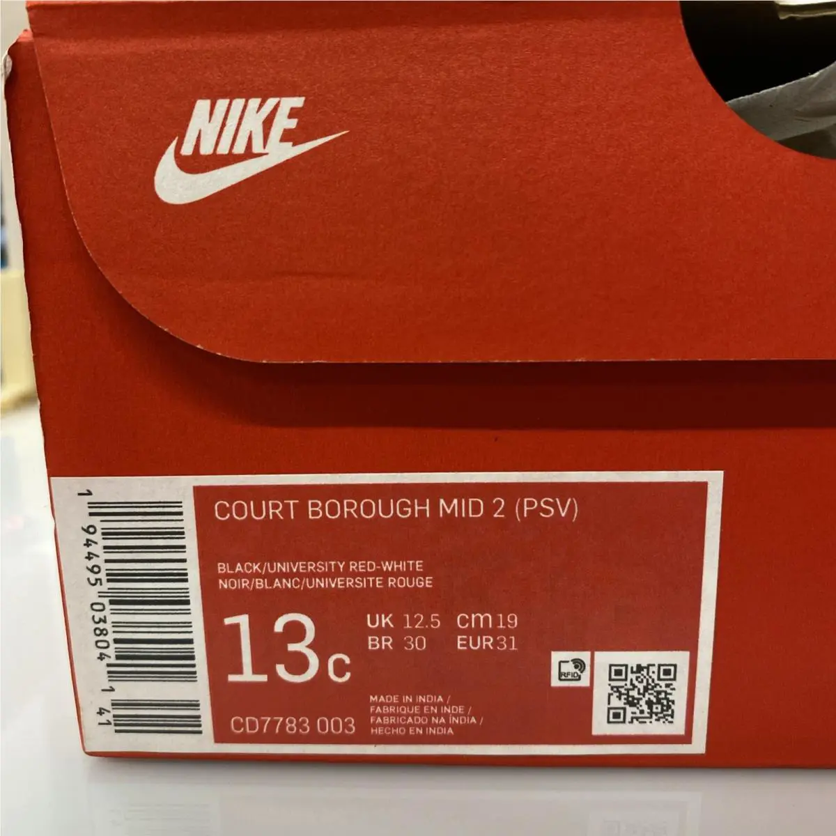 Nike shoes - Nike Court Borough - Court Borough - CD7783 602 - Red (UPC: 0196973039120) 4