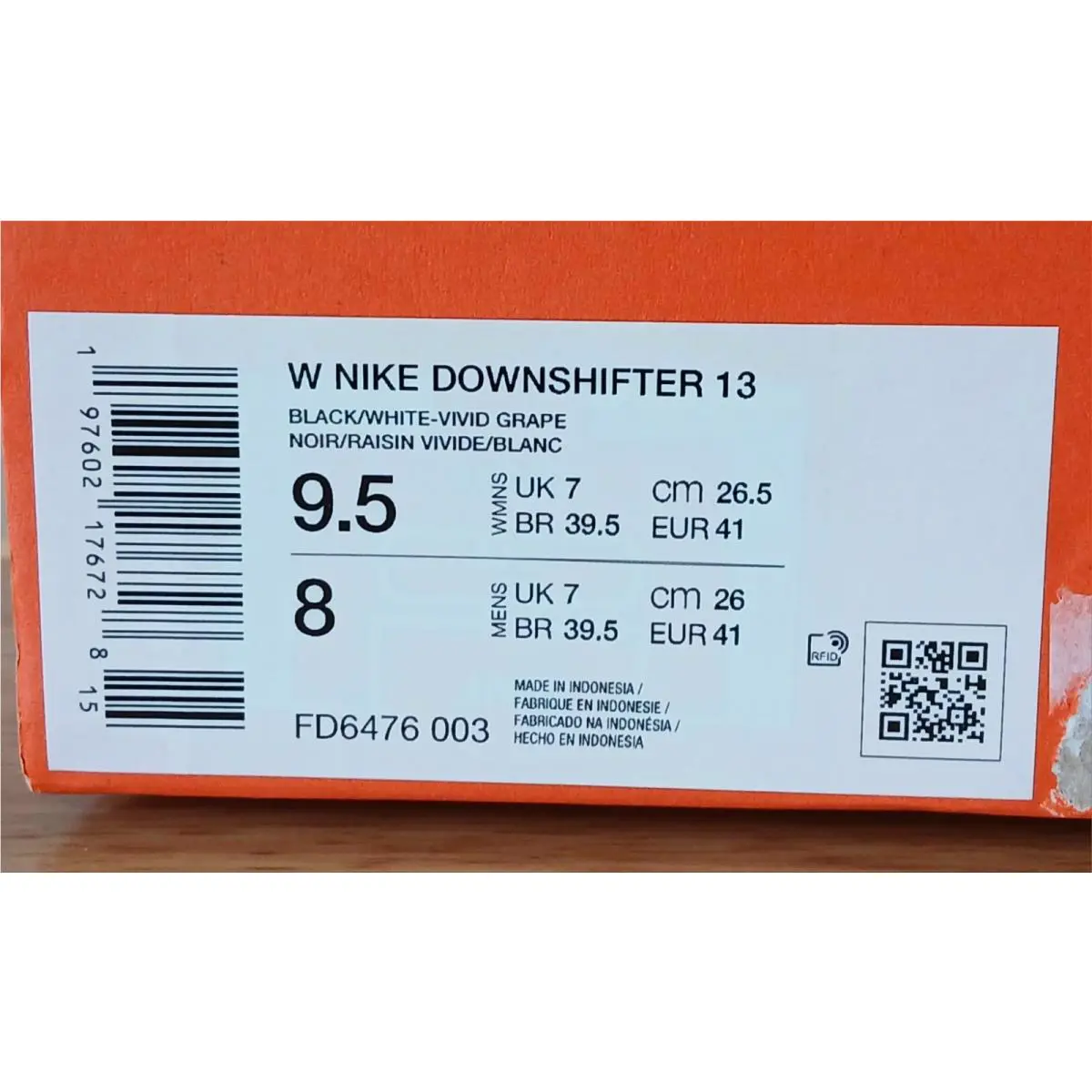 Nike shoes - Downshifter 13 - Downshifter - FD6476-003 - Black/Purple/White (UPC: 00197602176728) 17