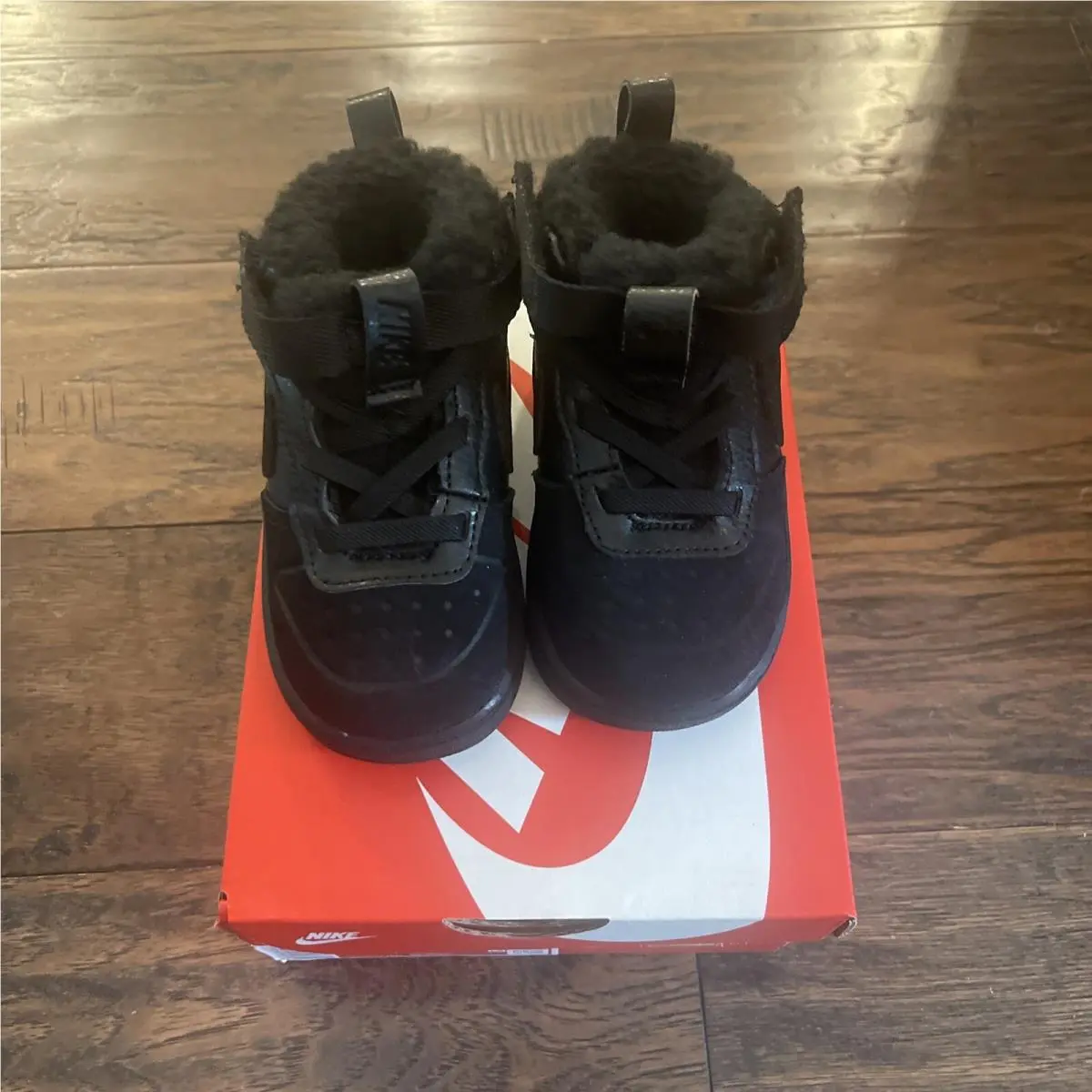 Nike Court Borough Mid 2 TD Black Toddlers Shoes Size 6c CQ4027 001