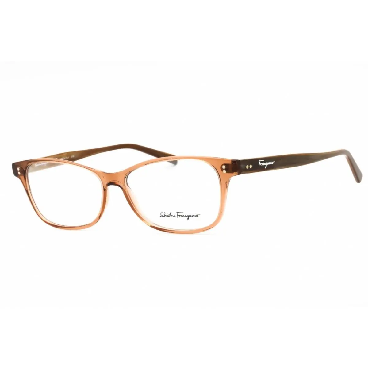 Salvatore Ferragamo Women`s Eyeglasses Transparent Brown/brown Marble SF2910 231