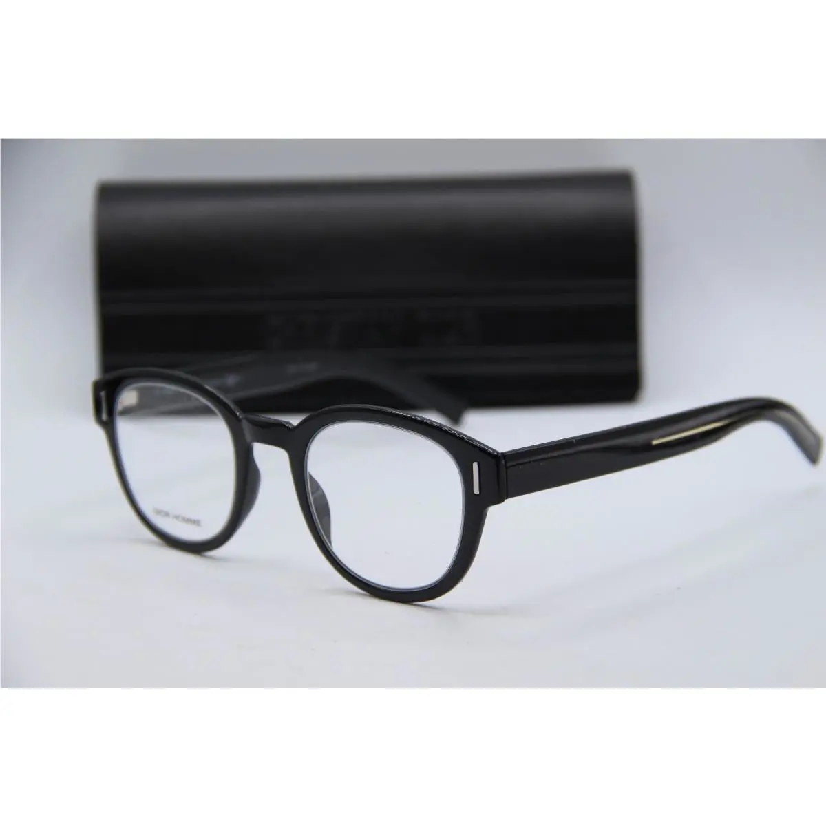 Homme DIORFRACTIONO3 807 Black Silver Frames Eyeglasses 47-24 by Dior