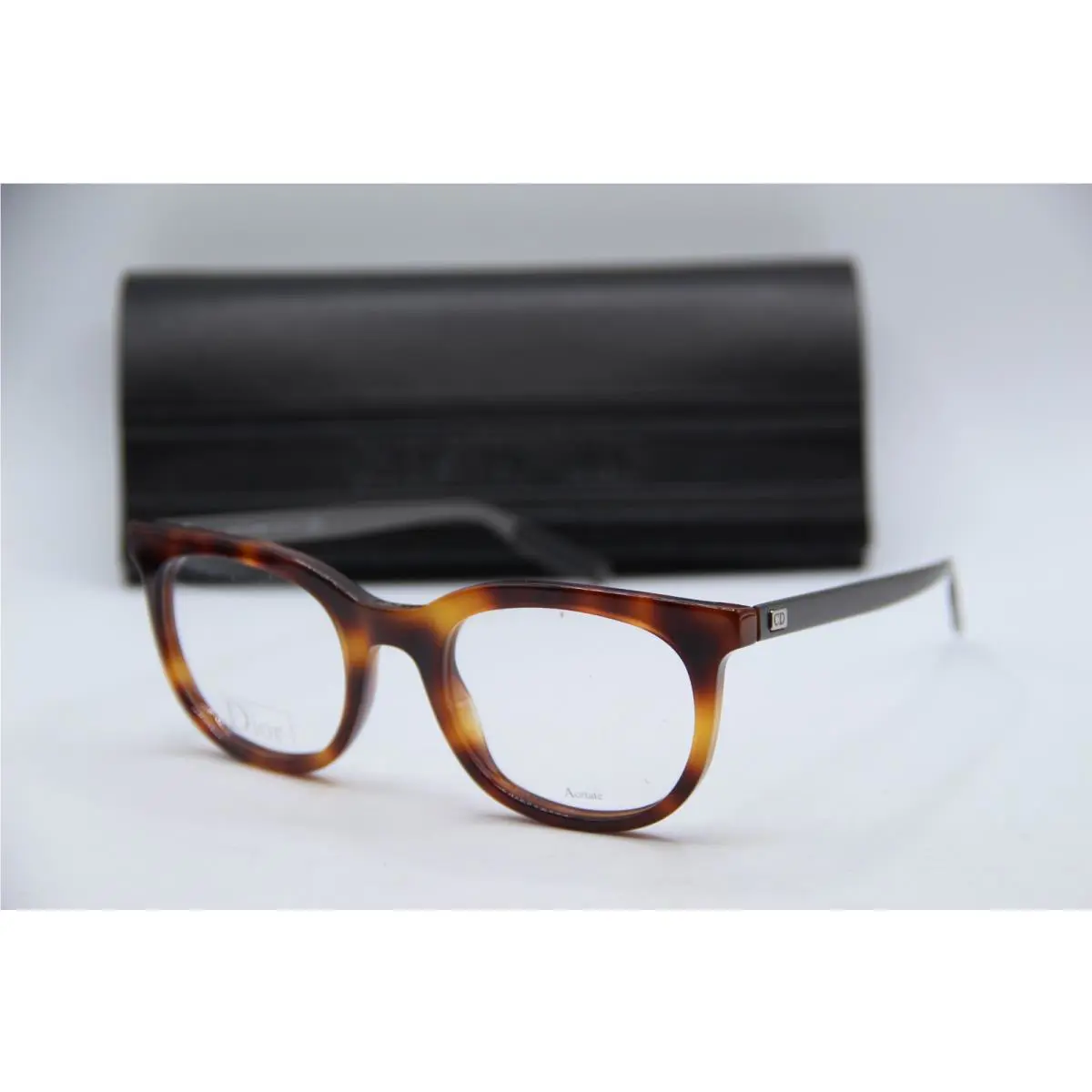 Dior Homme BLACKTIE217 8E2 Havana Gunmetal Frames Eyeglasses 50-21