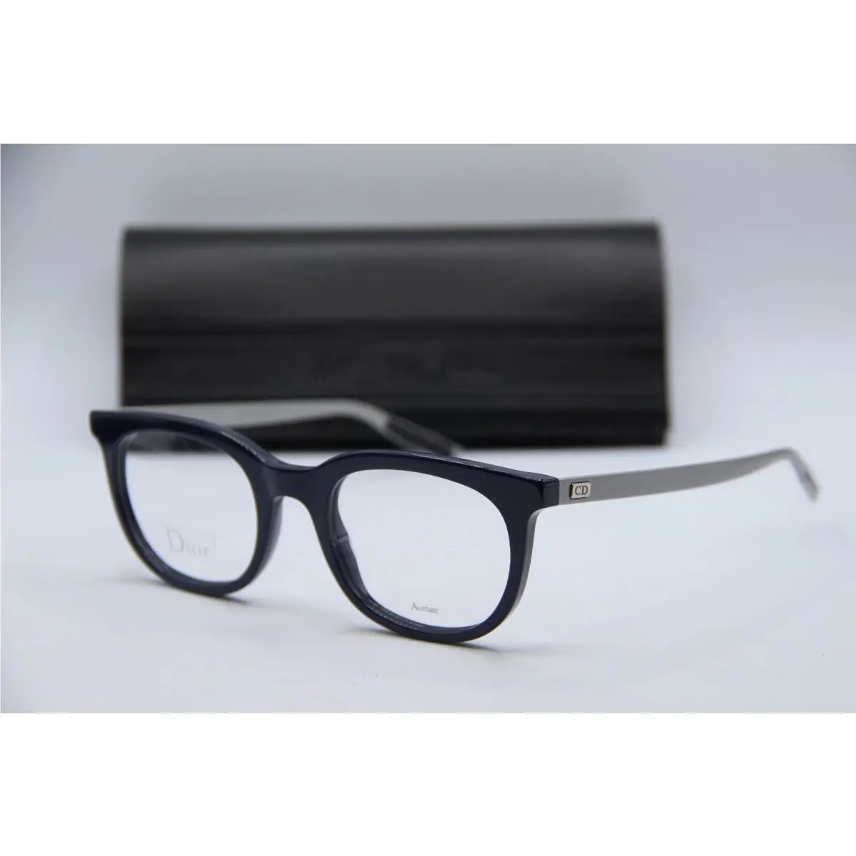 Homme BLACKTIE217 R9A Blue Gunmetal Frames Eyeglasses 50-21 by Dior