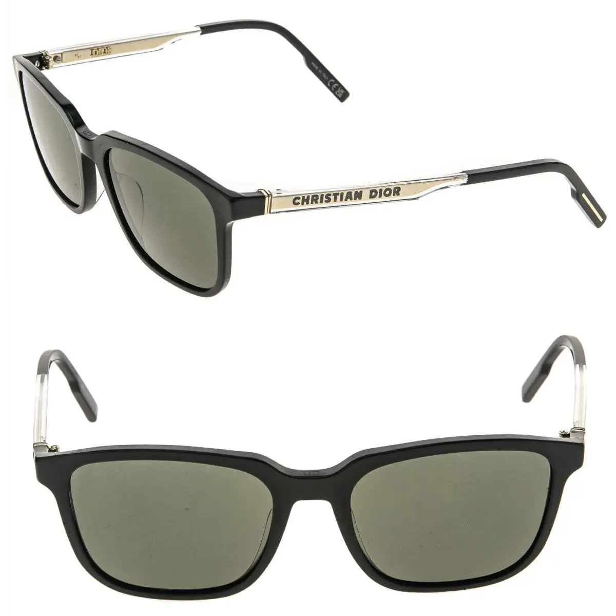 Christian  Tag SU Crystal Black Green Square Sunglasses DM40019U tag by Dior