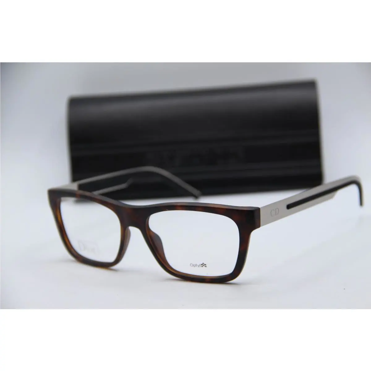 Dior Homme BLACKTIE184 J05 Havana Gunmetal Frames Eyeglasses 54-16
