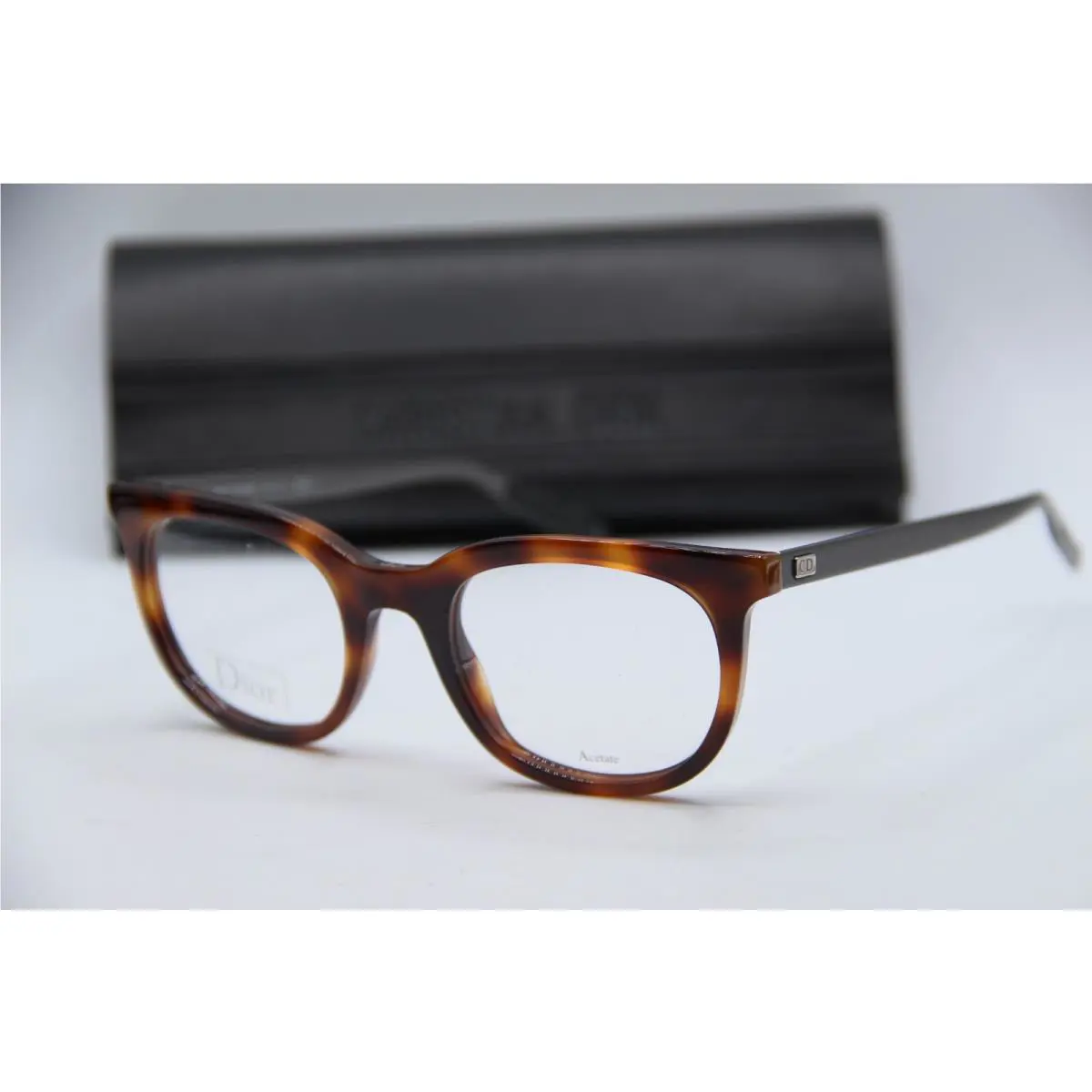 Homme DIORESSENCE17 086 Havana Gunmet Frames Eyeglasses 50-21 by Dior