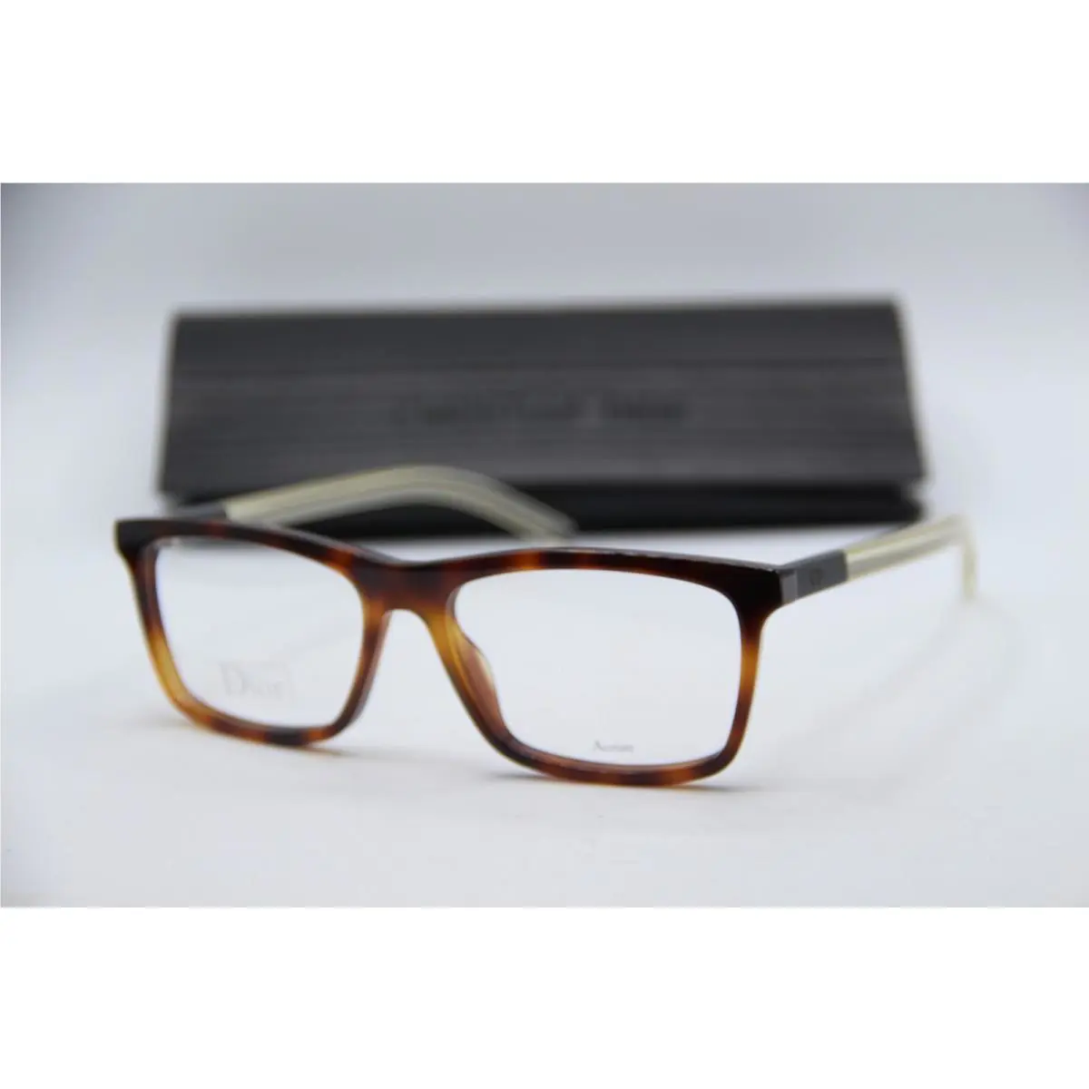 Dior Homme BLACKTIE215 Mwa Havana Beige Frames Eyeglasses 54-16