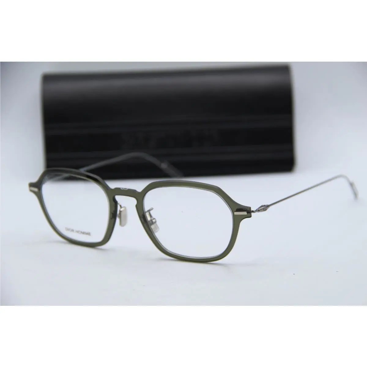 Homme DIORDISAPPEARO4 1ED Olive Gunmet Frame Eyeglasses 51-21 by Dior