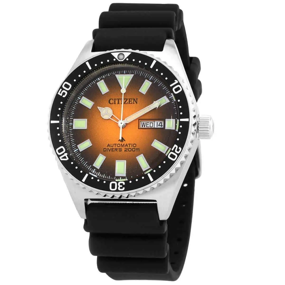 Citizen Promaster Orange Dial Automatic Diver`s 200M Men`s Watch NY0120-01Z
