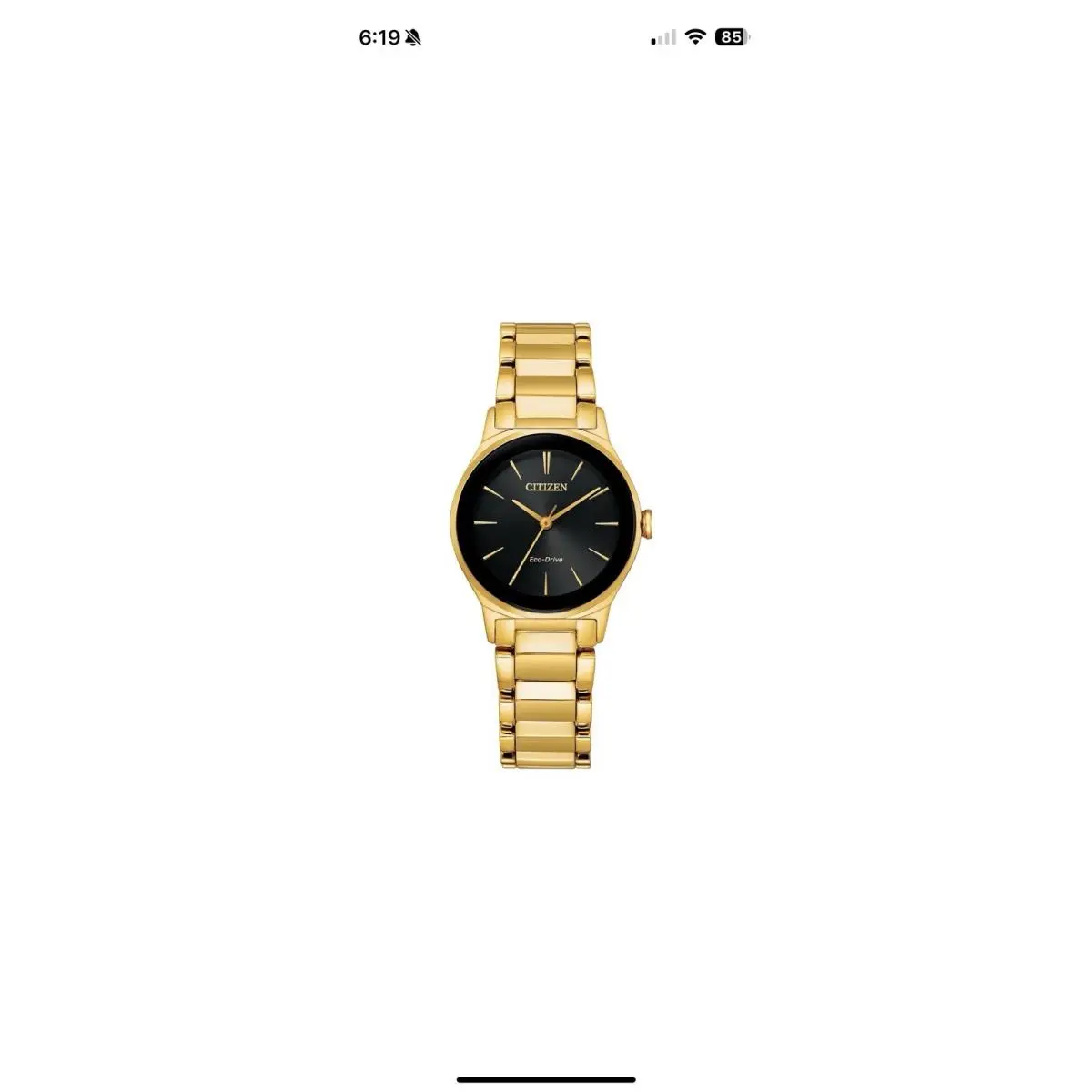 Women`s Modern Eco-drive Gold Stainless Steel Watch 28 MM EM0737-58E by Citizen