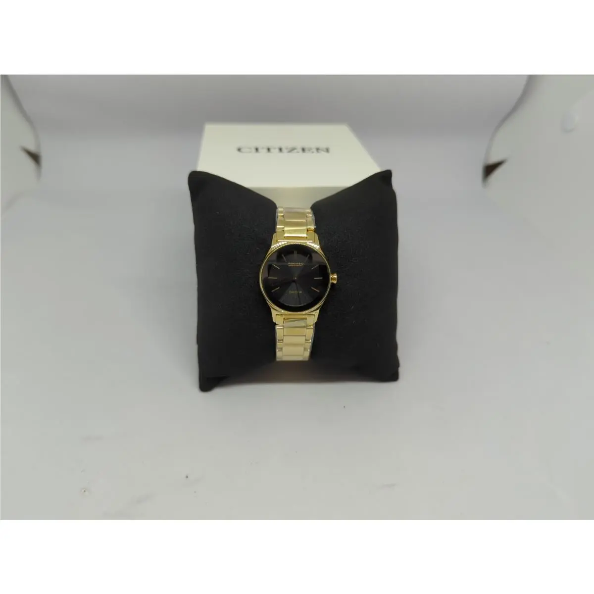 Citizen Womens Modern Eco-drive Gold Stainless Steel Watch 28 MM EM0737-58E