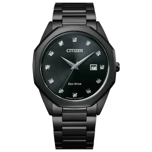 Citizen Corso 41mm Black Dial Stainless Steel Bracelet Watch BM7495-59G
