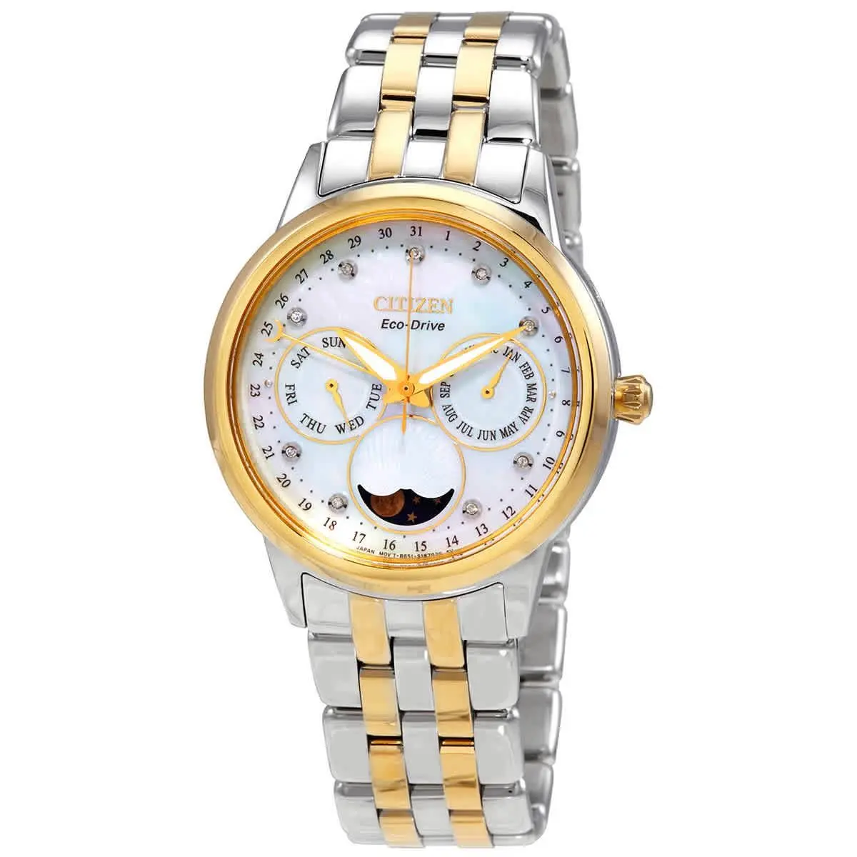 Eco-drive Calendrier Chronograph Diamond Ladies Watch FD0004-51D by Citizen