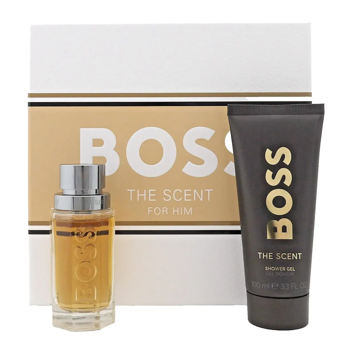 Boss The Scent For Him by Hugo Boss 1.6 oz Edt Spray + 3.3 oz Shower Gel Set