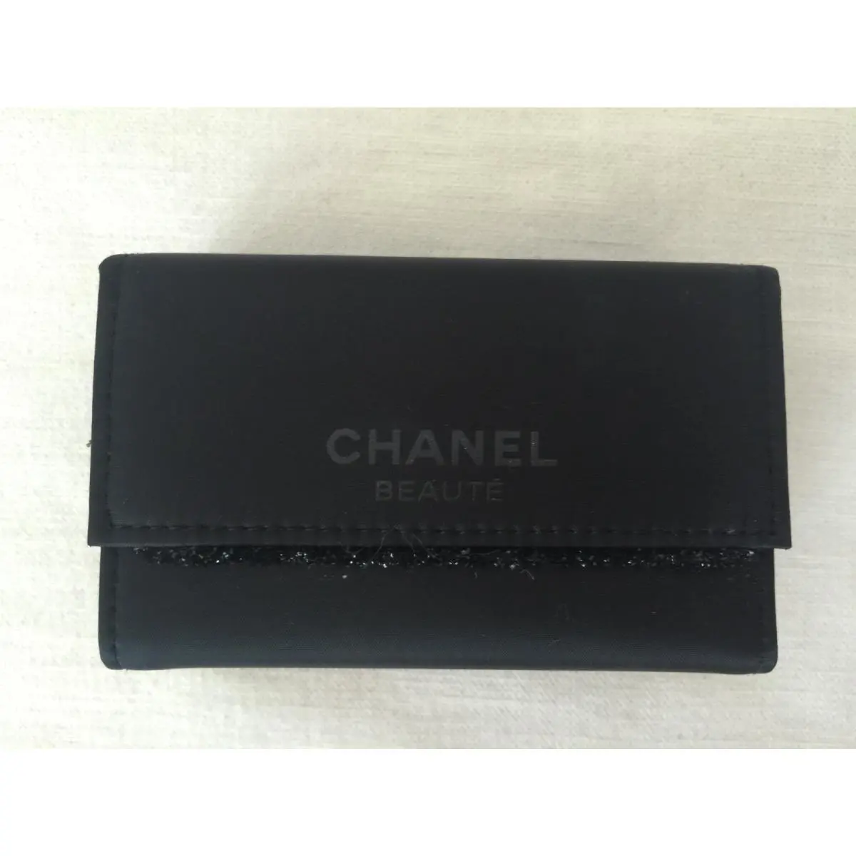 Chanel Travel Black 3 Lipstick Case with Shimmering Accent