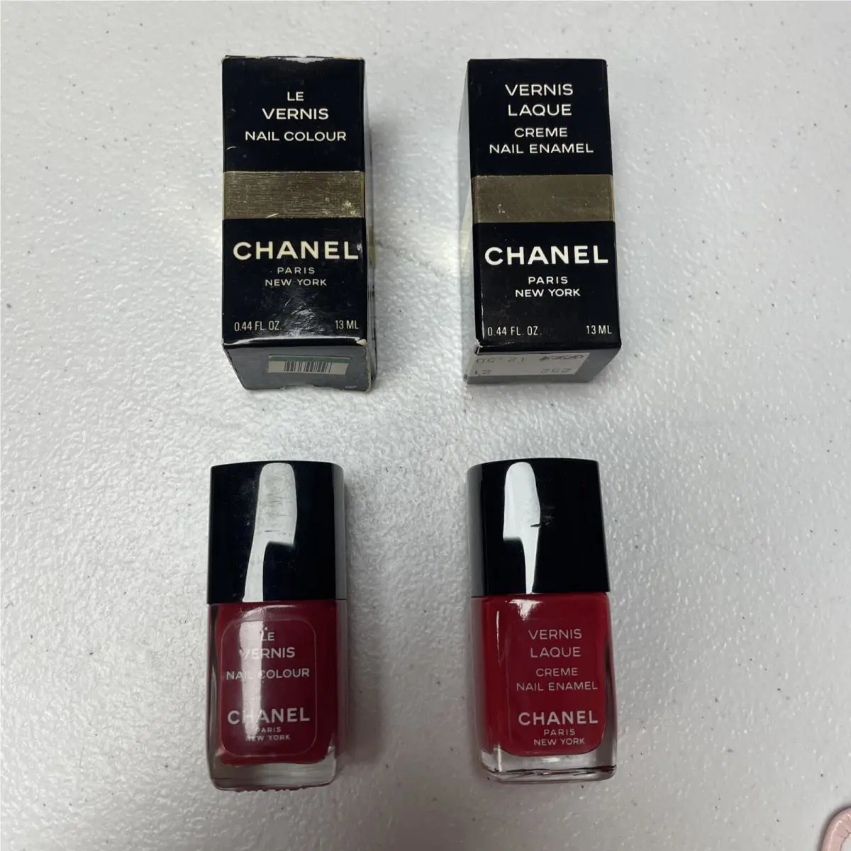Chanel Vintage Nail Polish Coco Crimson Red Fire Duo Lot Of 2